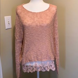 NWT sweater with lace